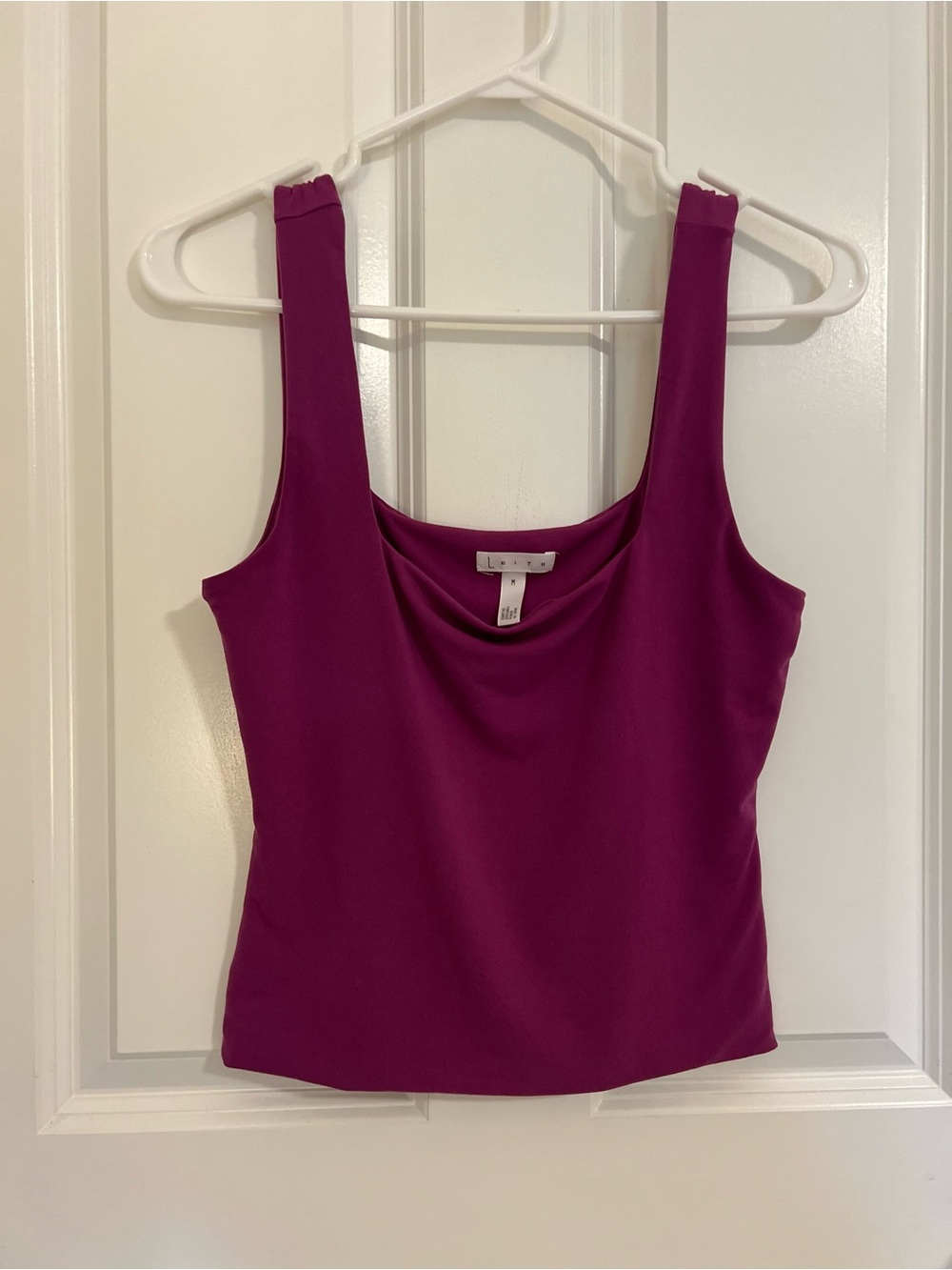 Leith purple cowl neck tank